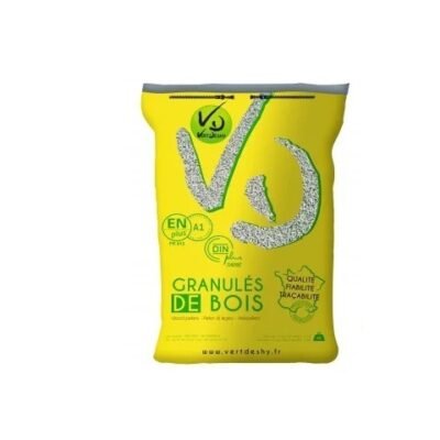 Granulés de Bois Vertdeshy – Palette de 70 Sacs de 15 kg – 100% Résineux – Certifié DIN Plus & EN Plus A1
