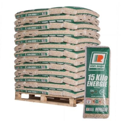 PELLET VAN ROJE – PALETTE DE 65 SACS DE 15 KG (Granulés de Bois Haut de Gamme, Certifiés DIN Plus, EN Plus A1, PEFC)
