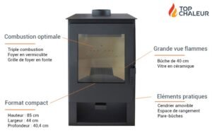 Poêle à bois ETNA Stephania - 7,5 Kw
