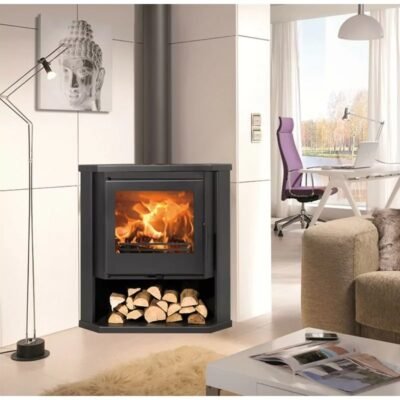 Poêle à bois d'angle Sintra - 7 Kw