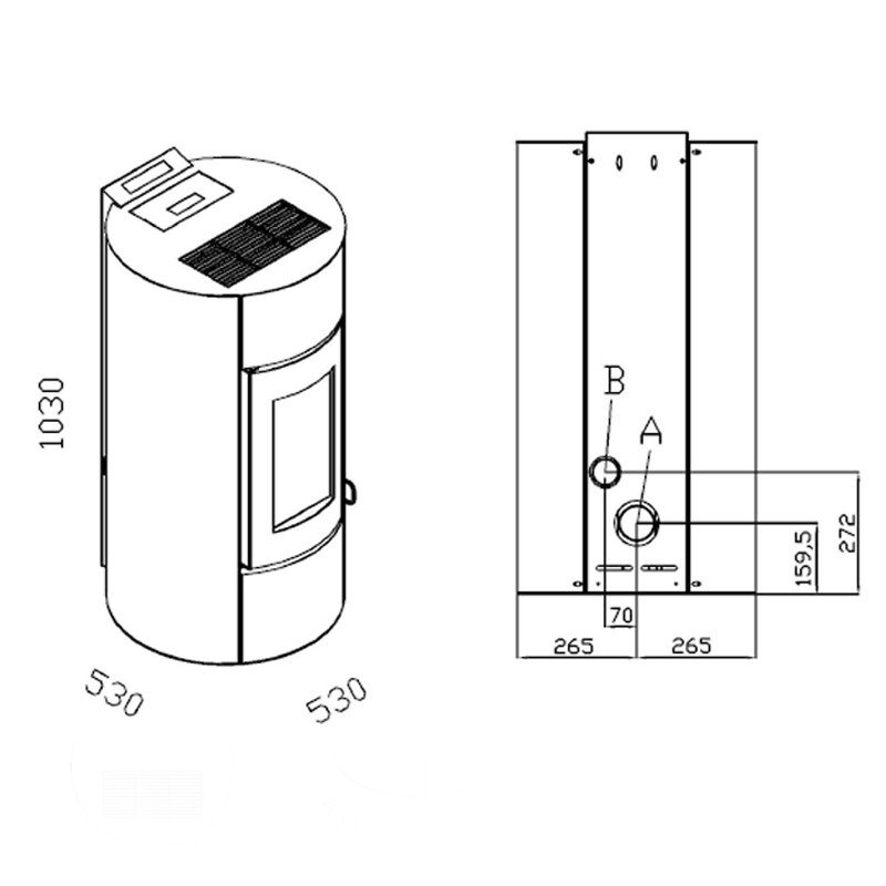 Poêle à granulés Segreto plus étanche - 12 Kw (9)