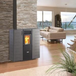 Poêle à granulés canalisable extra plat Fango - 8 Kw