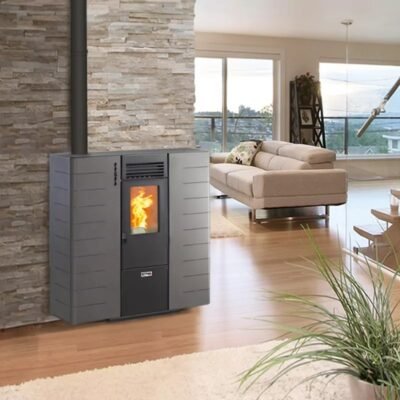 Poêle à granulés canalisable extra plat Fango - 8 Kw