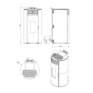 Poêle à granulés étanche Giuliana EVO - 9 Kw (7)