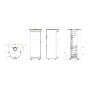 Poêle à granulés étanche Prévert sortie arrière - 8 Kw (1)