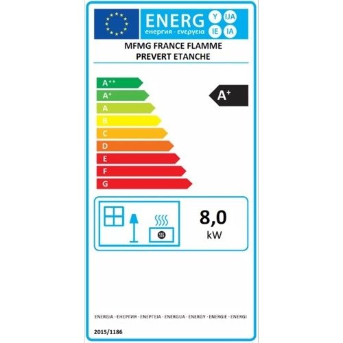 Poêle à granulés étanche Prévert sortie dessus - 8 Kw (1)