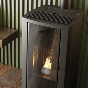 Poêle à granulés étanche (sortie dessus concentrique) Cristallo Silenzio Up - 9,2 Kw (1)
