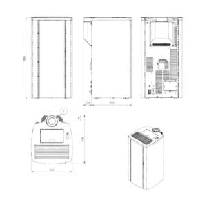 Poêle à granulés étanche (sortie dessus concentrique) Cristallo Silenzio Up - 9,2 Kw (5)
