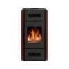 Poêle à bois Romana - option ventilateur - 8 Kw - Rouge