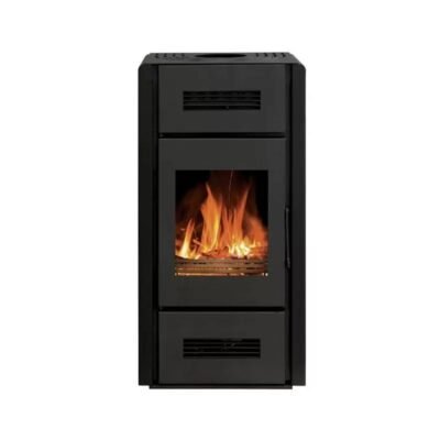 Poêle à bois Romana - option ventilateur - 8 Kw - Noir