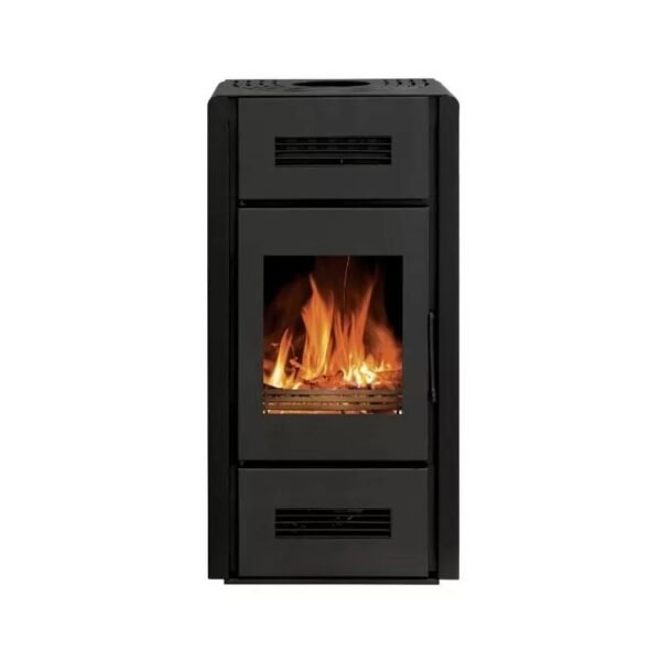 Poêle à bois Romana - option ventilateur - 8 Kw - Noir